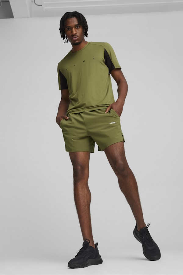 5" Men's Ultrabreathe Stretch Training Shorts, Olive Green, extralarge